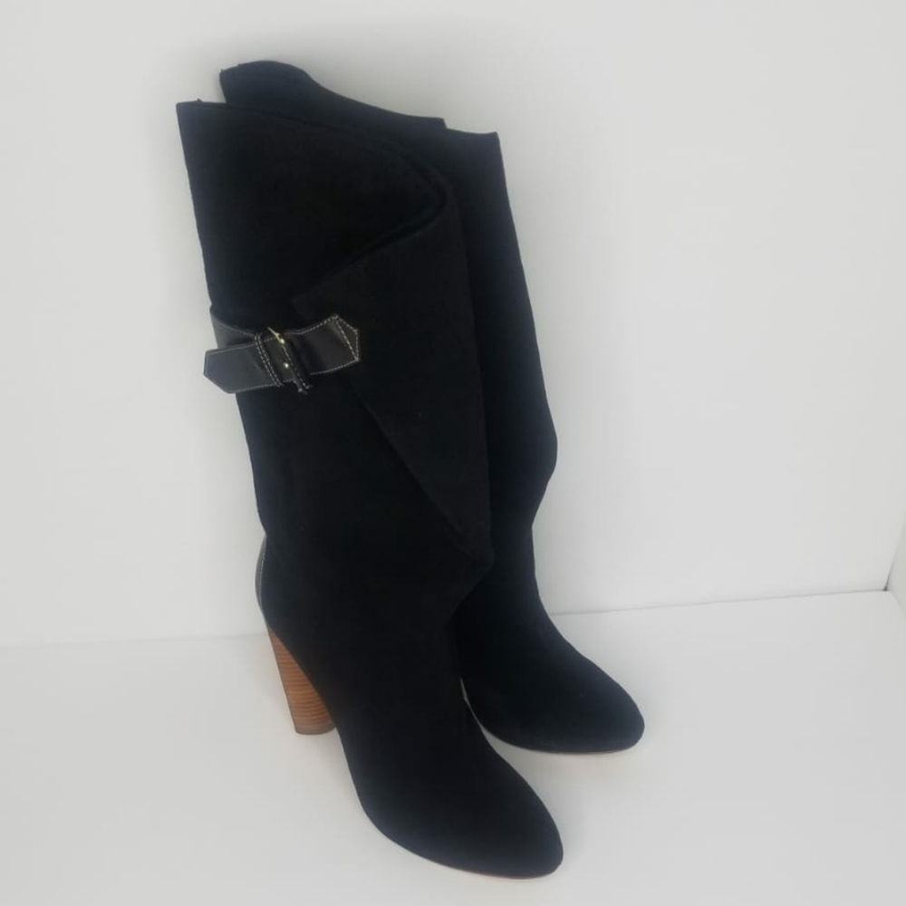Boutique 9 BTGalen Black Suede Leather Boots 6.5 - Picture 7 of 14